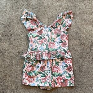 Janie and Jack Pink Floral Romper